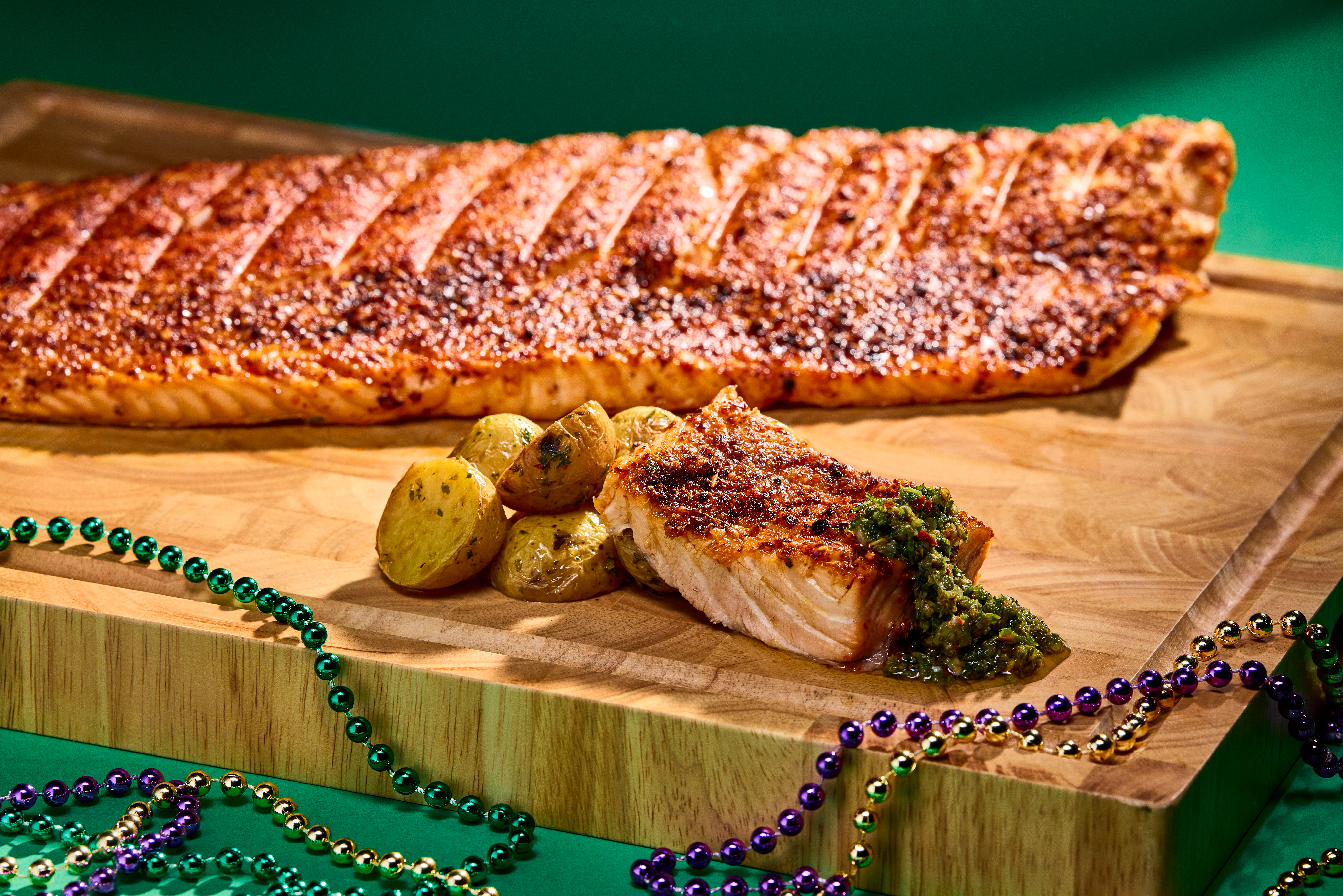 Verlasso Fire Salmon del stand Chile Patagonia en Mardi Gras Universal Orlando